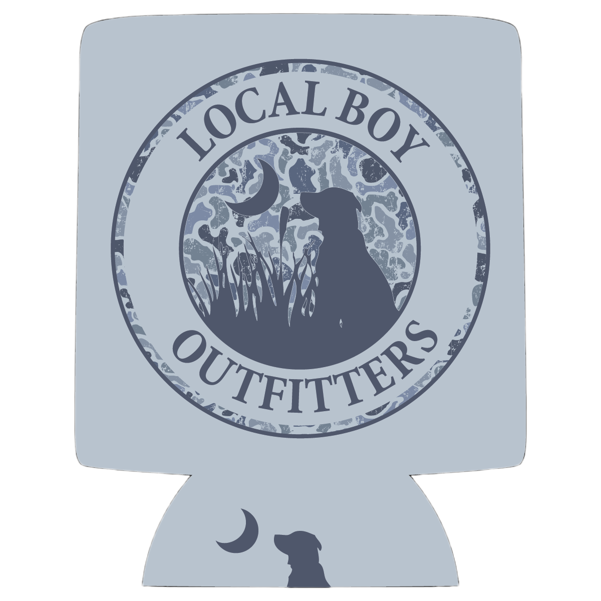 Orginal Distressed LCF Cobalt Circle Koozie