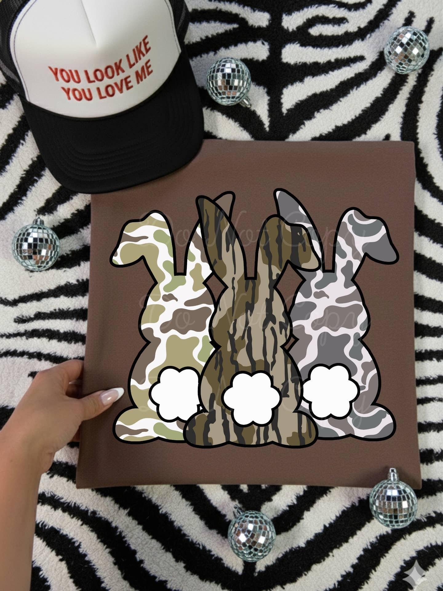 Camo Bunny Trio Graphic Tee