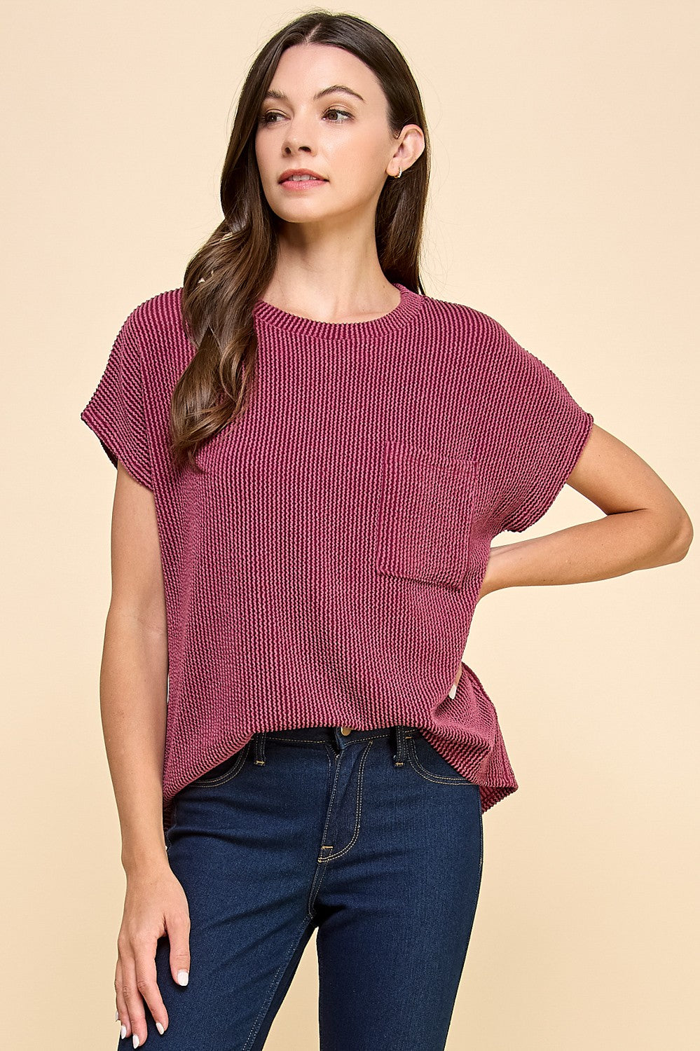 Fall Color Ribbed Top