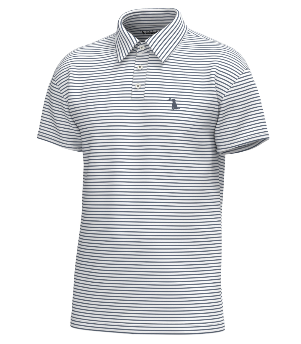 Edisto Polo - Dark Slate/White