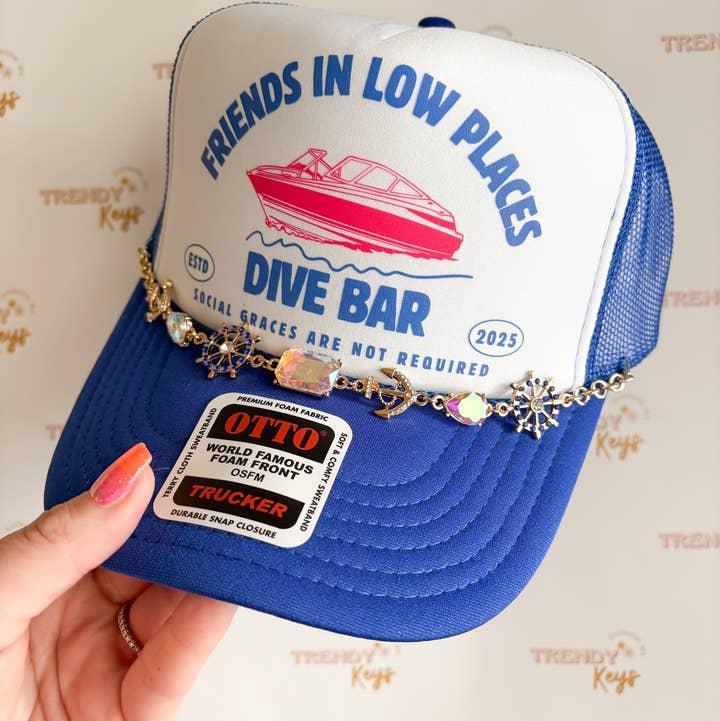 Friends In Low Places Trucker Hat - With Chain