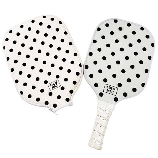 LULU Mac White/Black Dot Pickleball Paddle