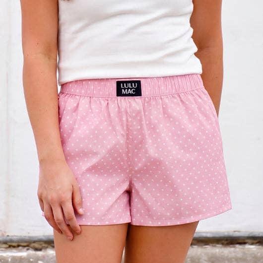 LULU MAC Light Pink Mini Polka Dot Boxer