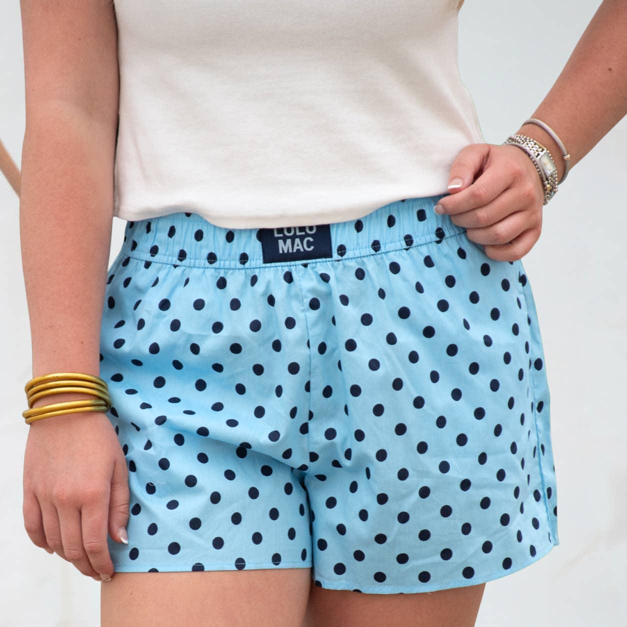 LULU MAC Light Blue/Navy Polka Dot