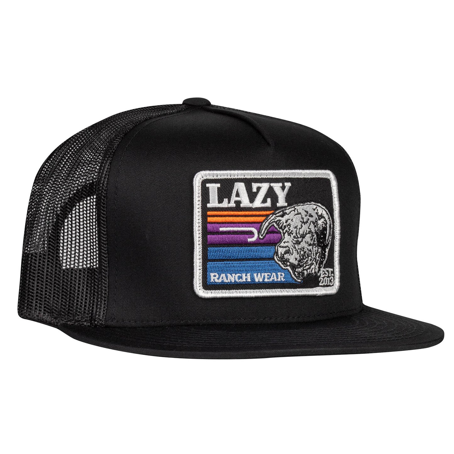 Lazy J Ranch Black Sunset Retro Classic Five Panel