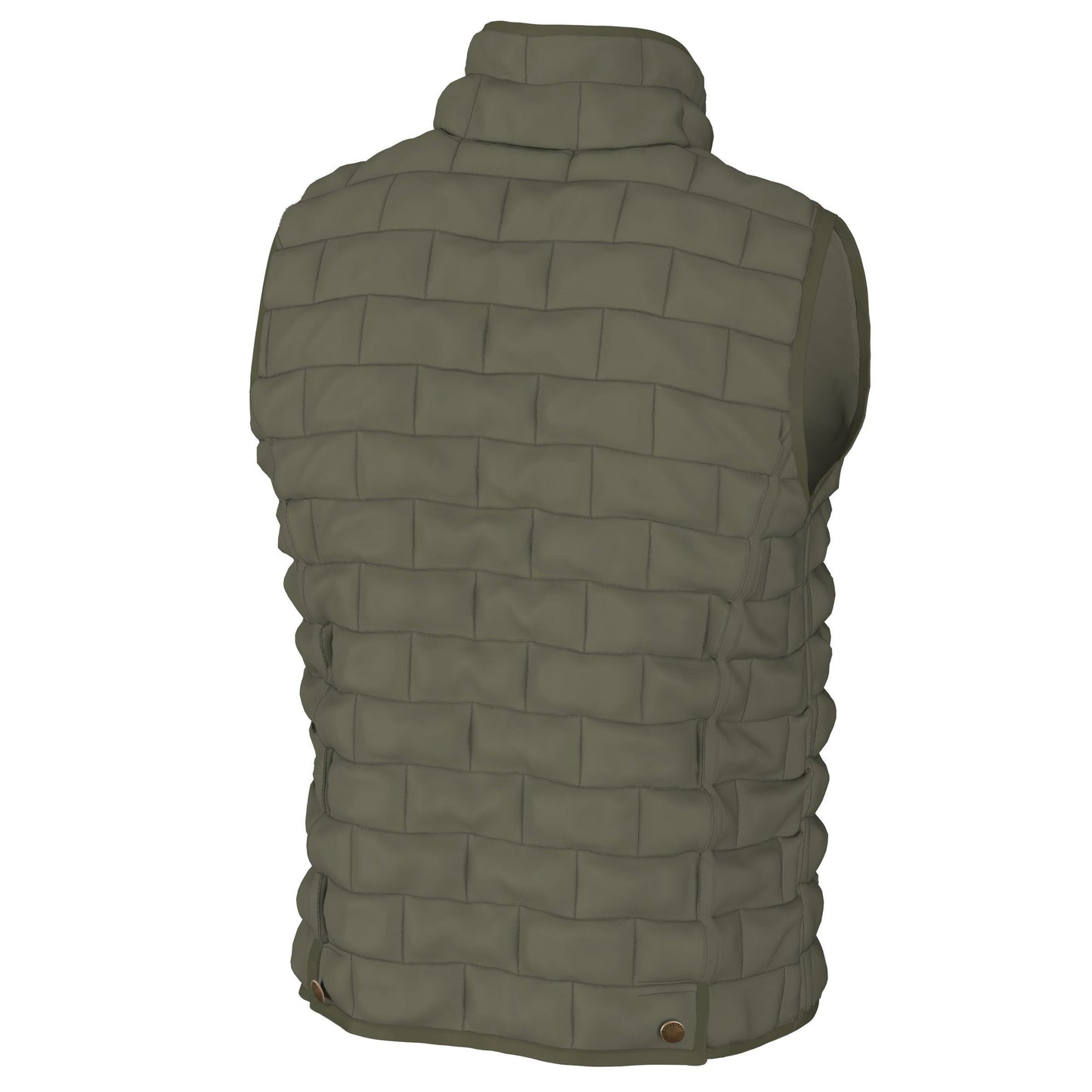 Youth Brick Quilted Vest Moss