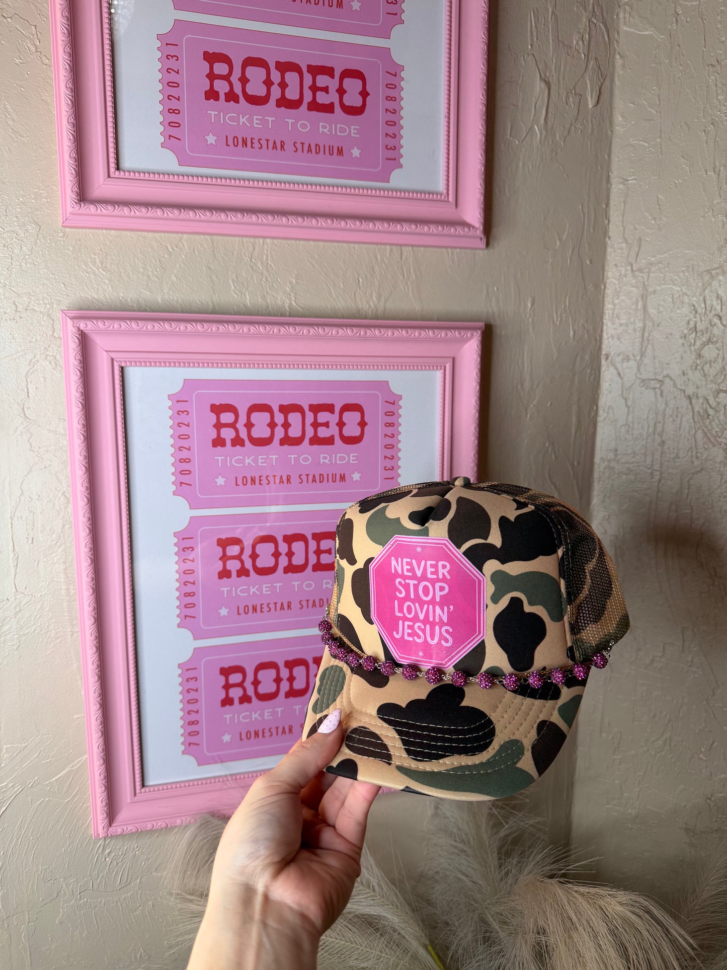 Never Stop Loving Jesus Trucker Hat