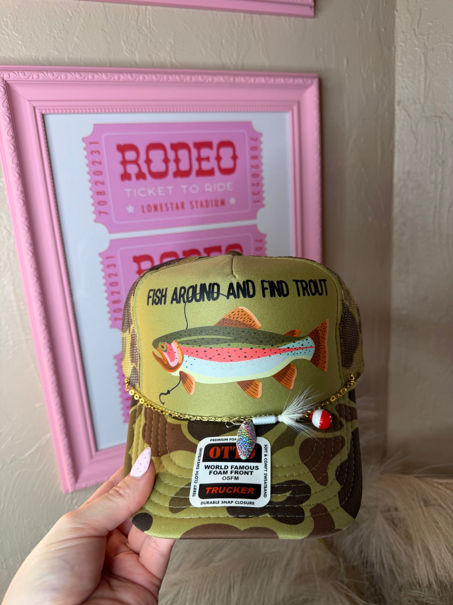 Fish And Find Trout Trucker Hat