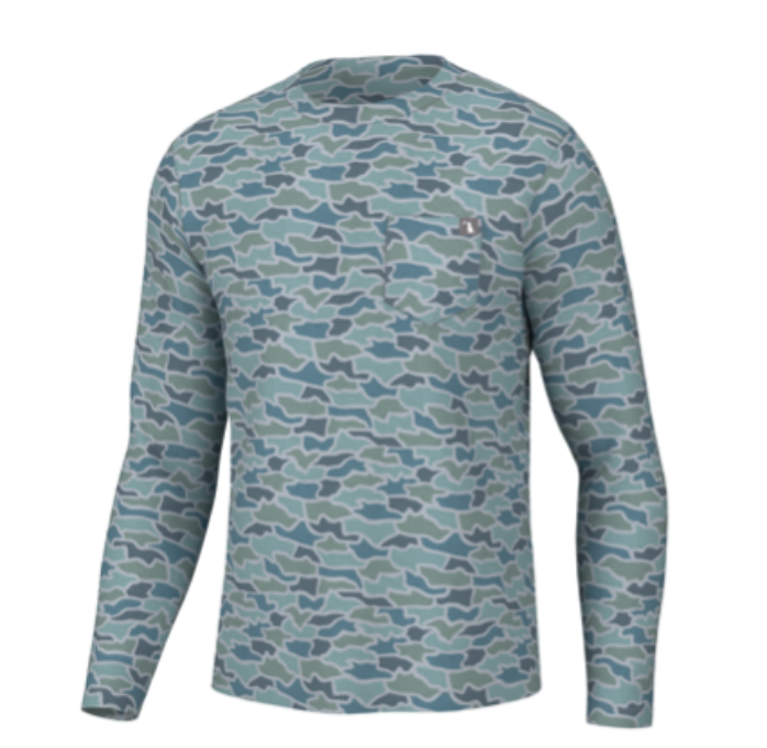 L/S Heather Blend Crew Cool Oak Camo