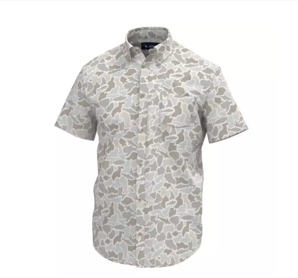 Lowcountry Button Down Saltwater Camo