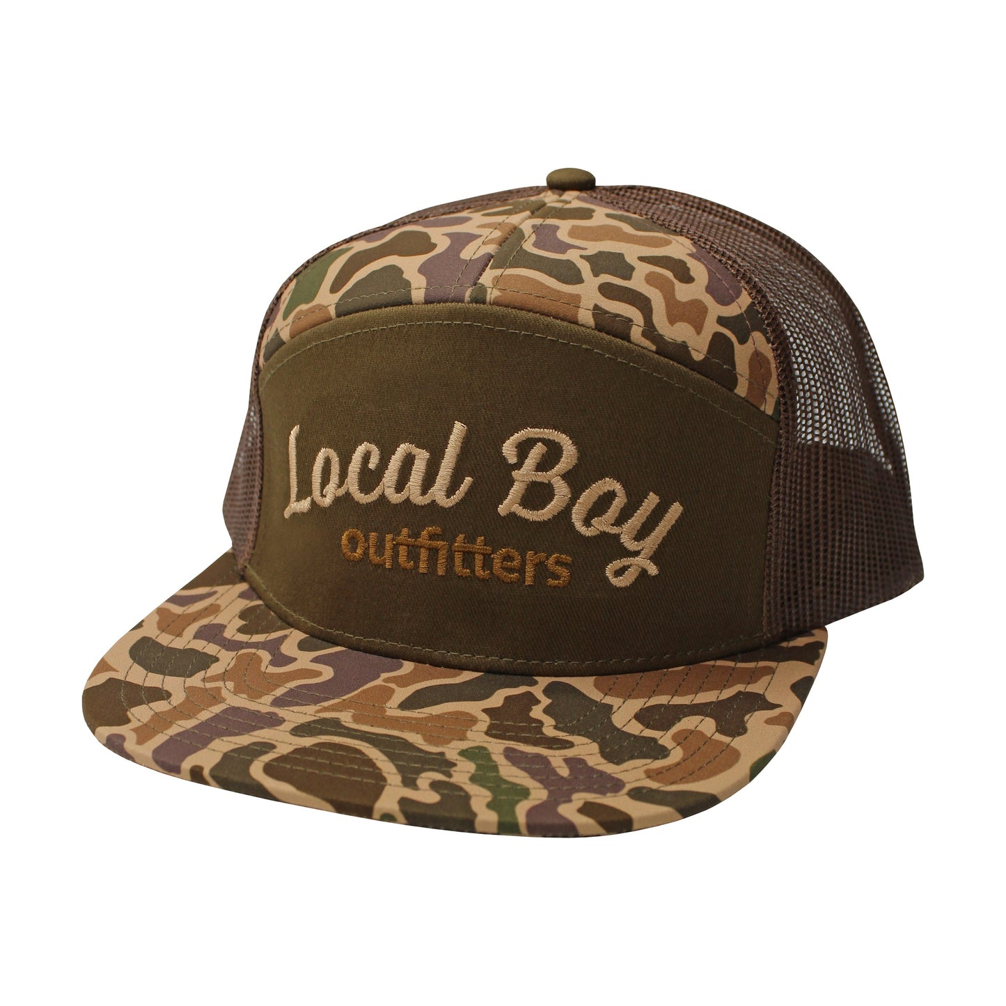 Local Boy Simple Script 7 Panel Hat