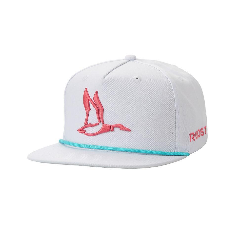 Roost White w/ Pink Duck Canvas Rope Hat (RH-R-154)