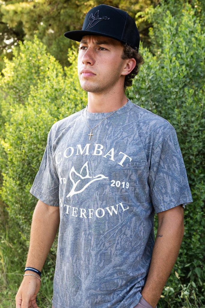 Combat Logo Tee | MOSSY OAK WASHED OUT TREESTAND CAMO