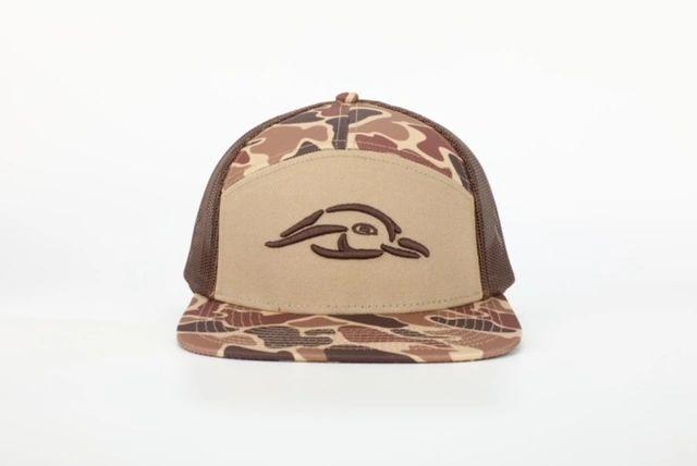 7 Panel Brown Old School Afw Style W- 3 D Puff and Brown Mesh