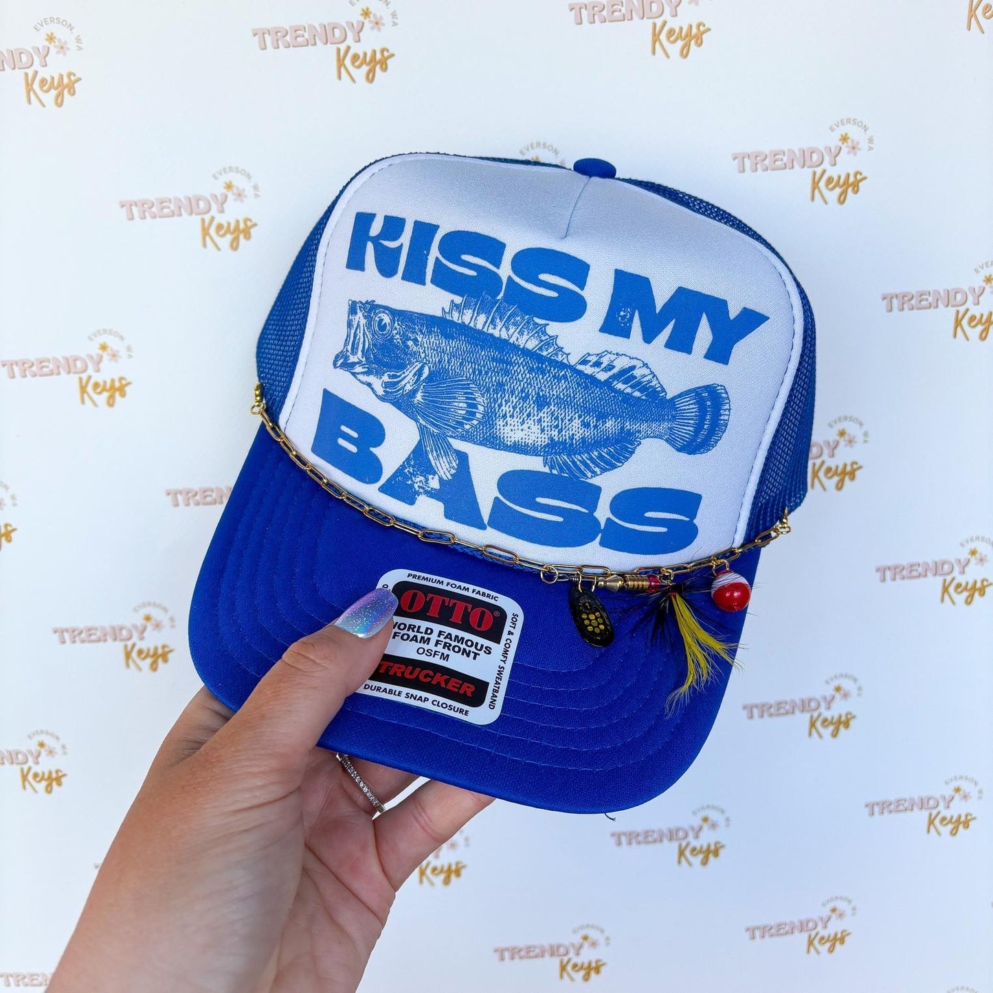Kiss My Bass Trucker Hat