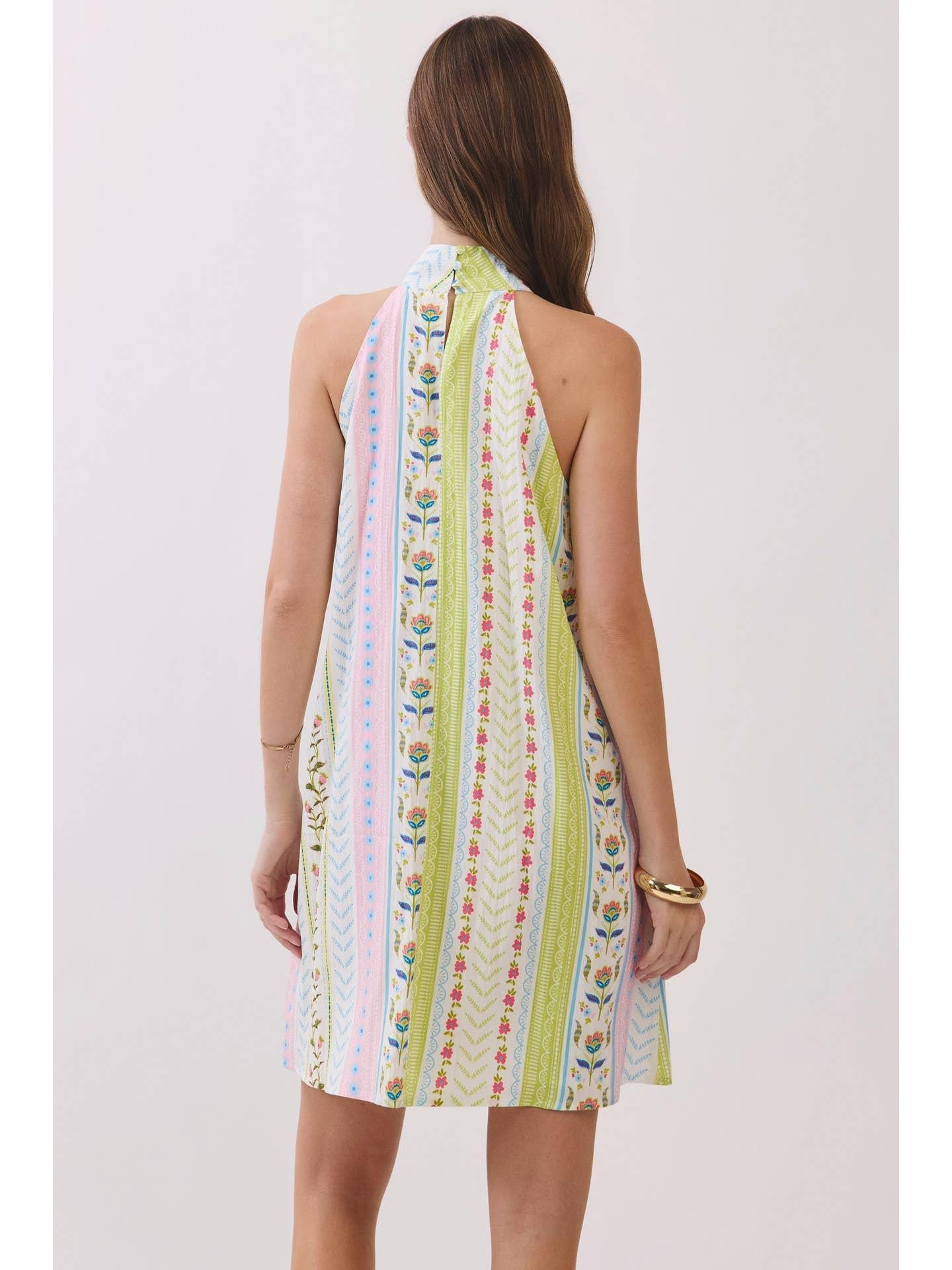 Pastel Stripe Mini Dress