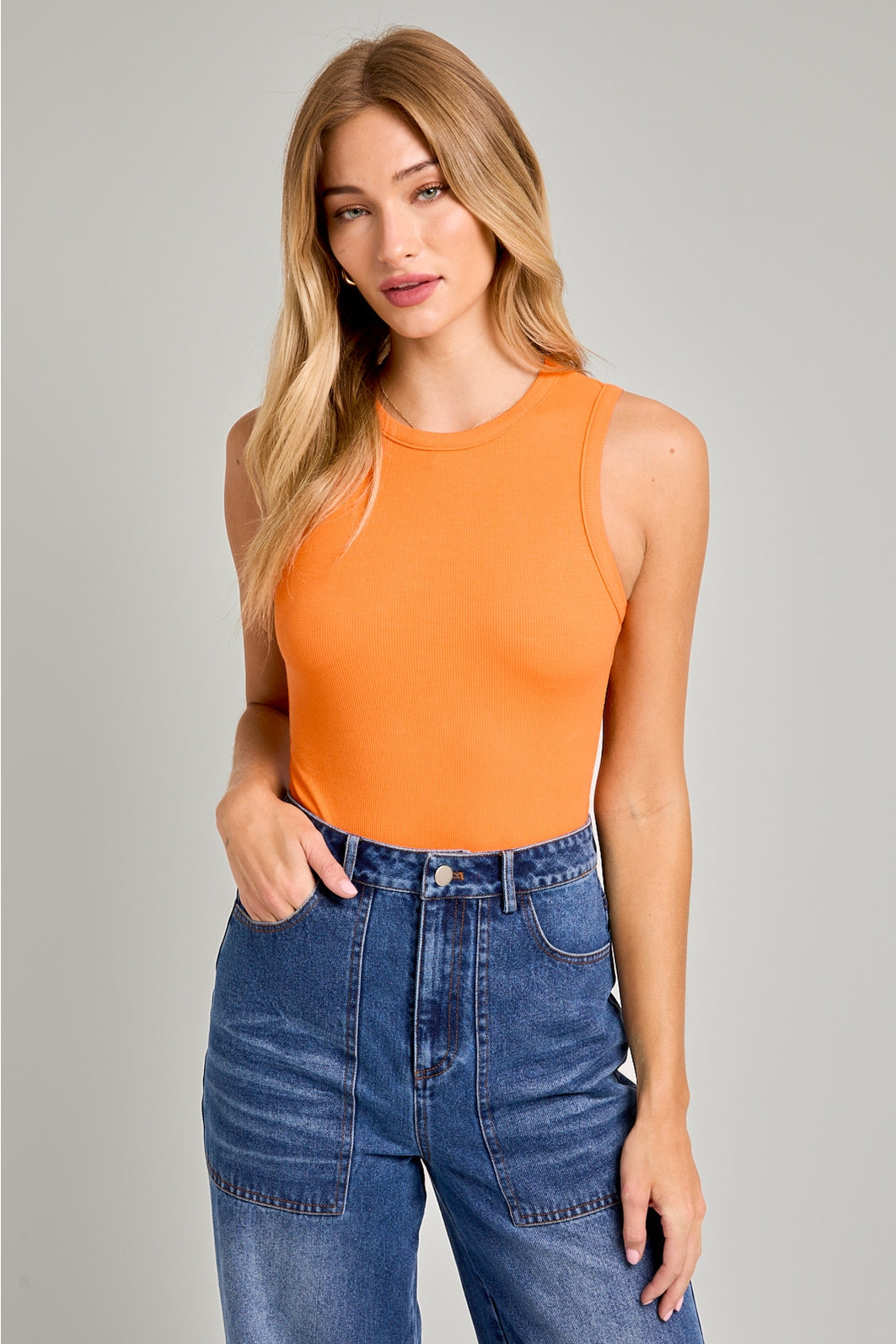 Round Neck Sleeveless Boudysuit