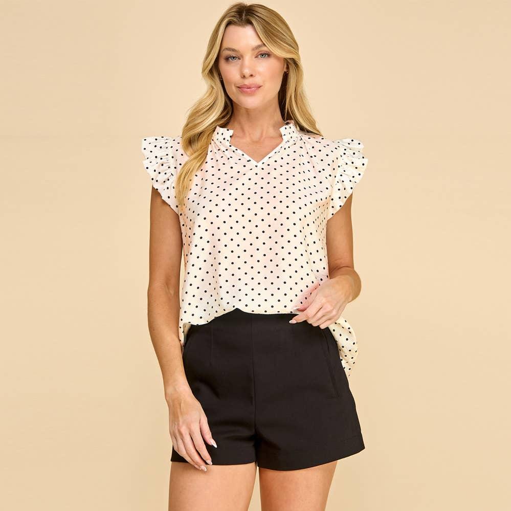 Fall Polka Dots Blouse