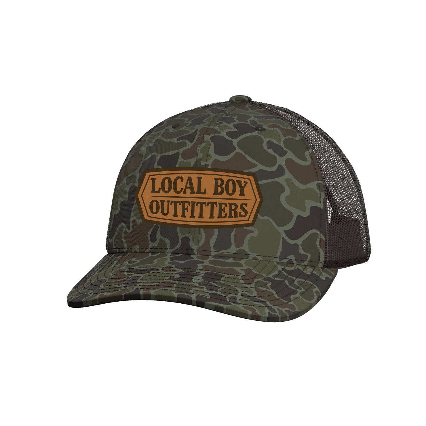 Local Boy Leather Crest Trucker Hat