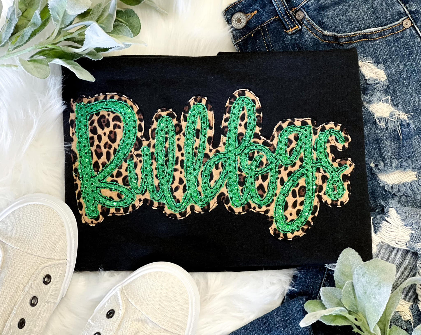 Bulldog Cheetah Game Day Tee