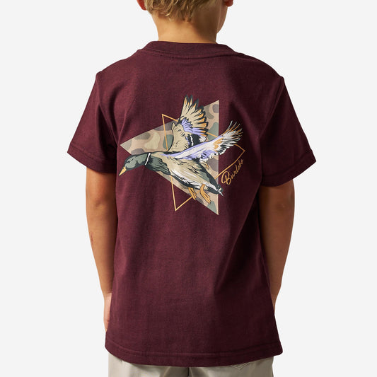 Youth Short Sleeve Tee - Pintail Triangle Duck - Maroon