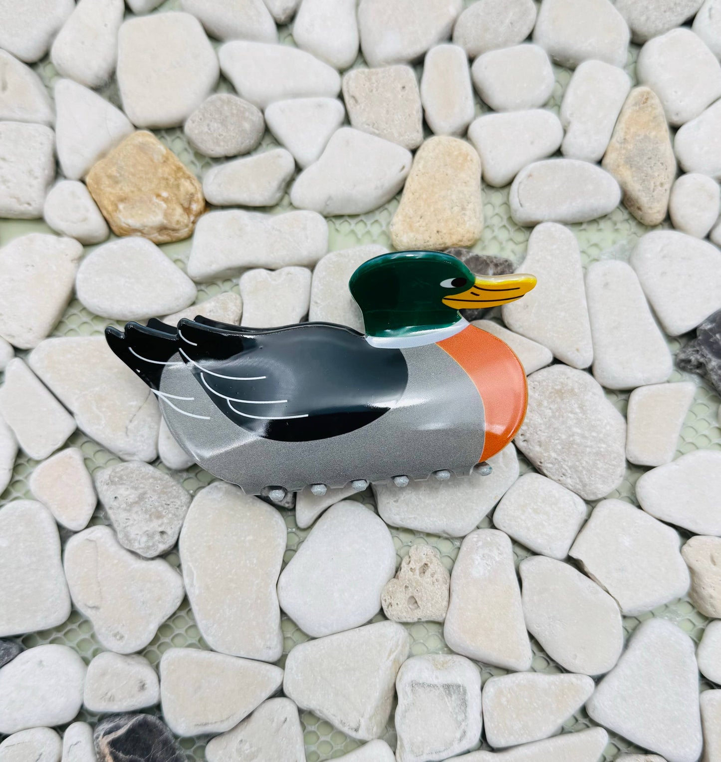 JUMBO MALLARD DUCK HAIR CLAW CLIPS |