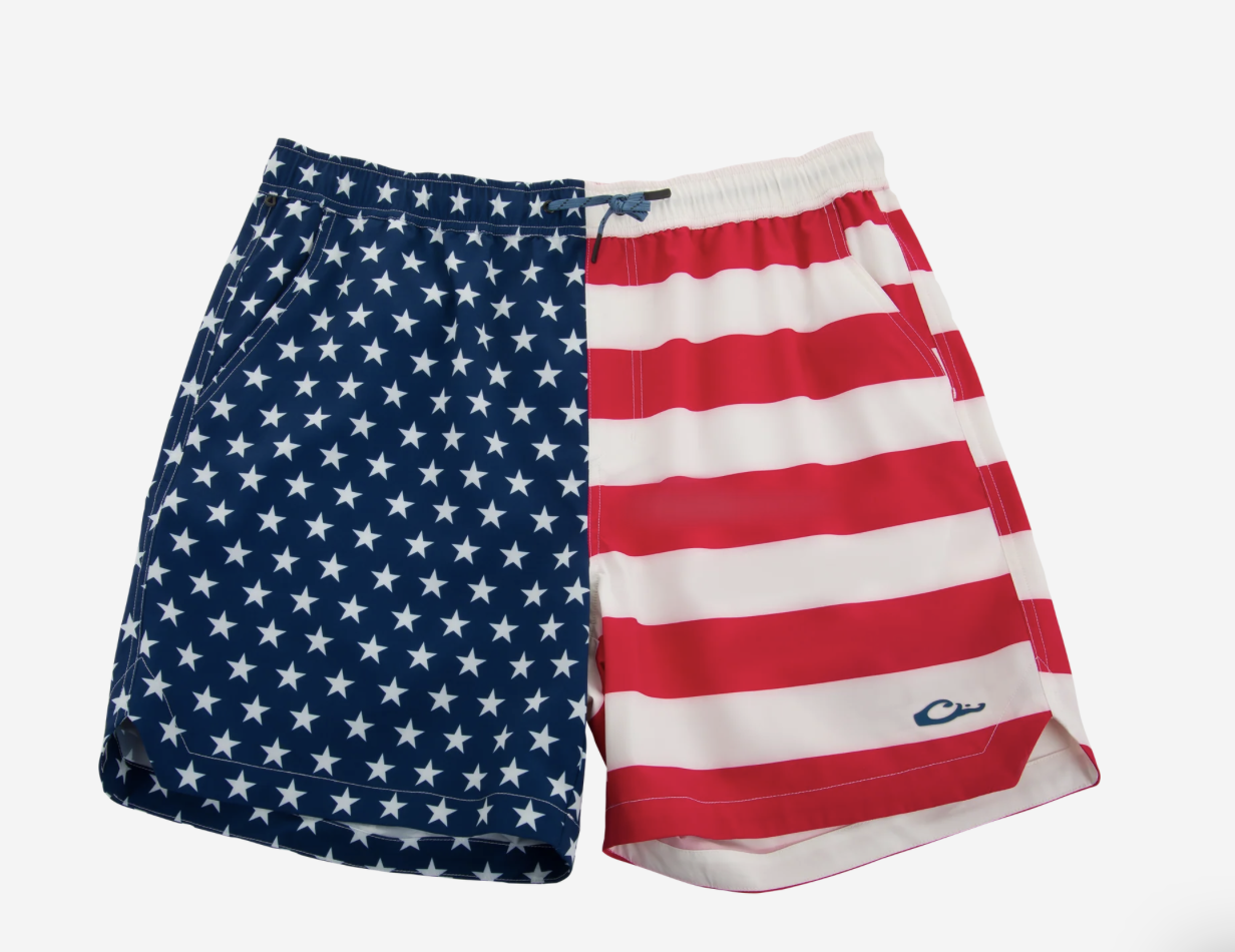 Lake Shore Dock Short-American Flag