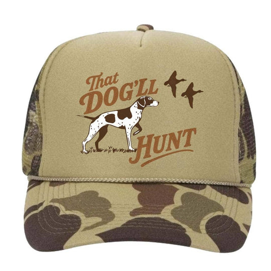 That Dog'll Hunt Camo Snapback Trucker Hat Duck