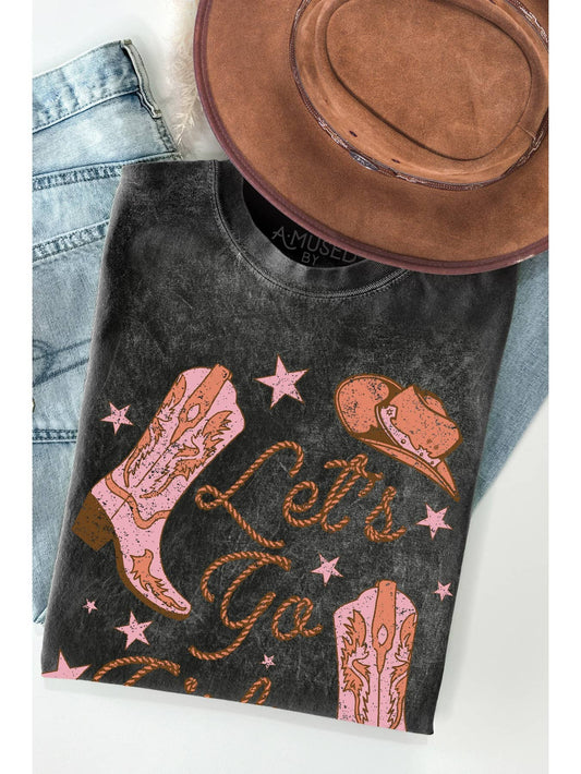 Lets Go Girls Mineral Washed Graphic