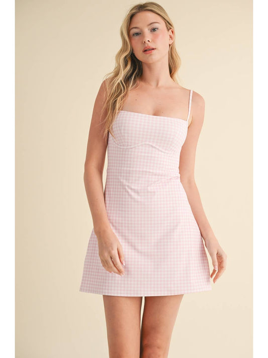 Pink Gingham Pink Sweetheart Dress
