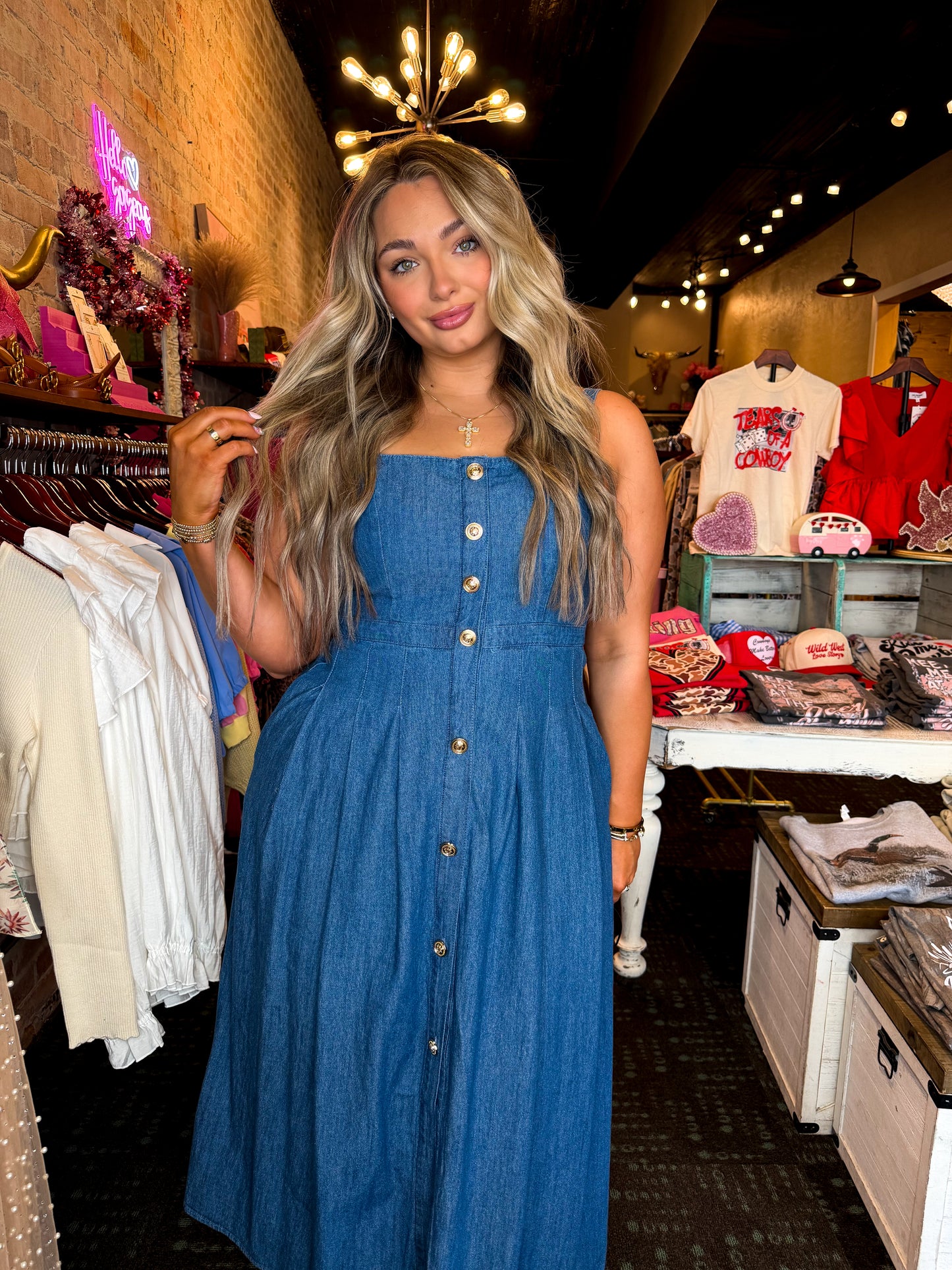 Denim Midi Dress