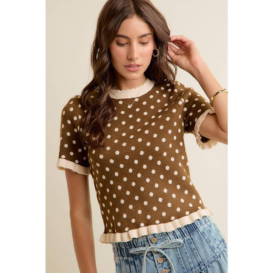 Leighton Sweater - Brown/Ivory