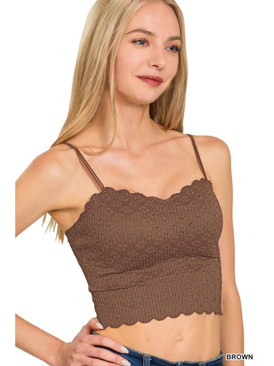 Seamless Lace Bralette with Bra Pads