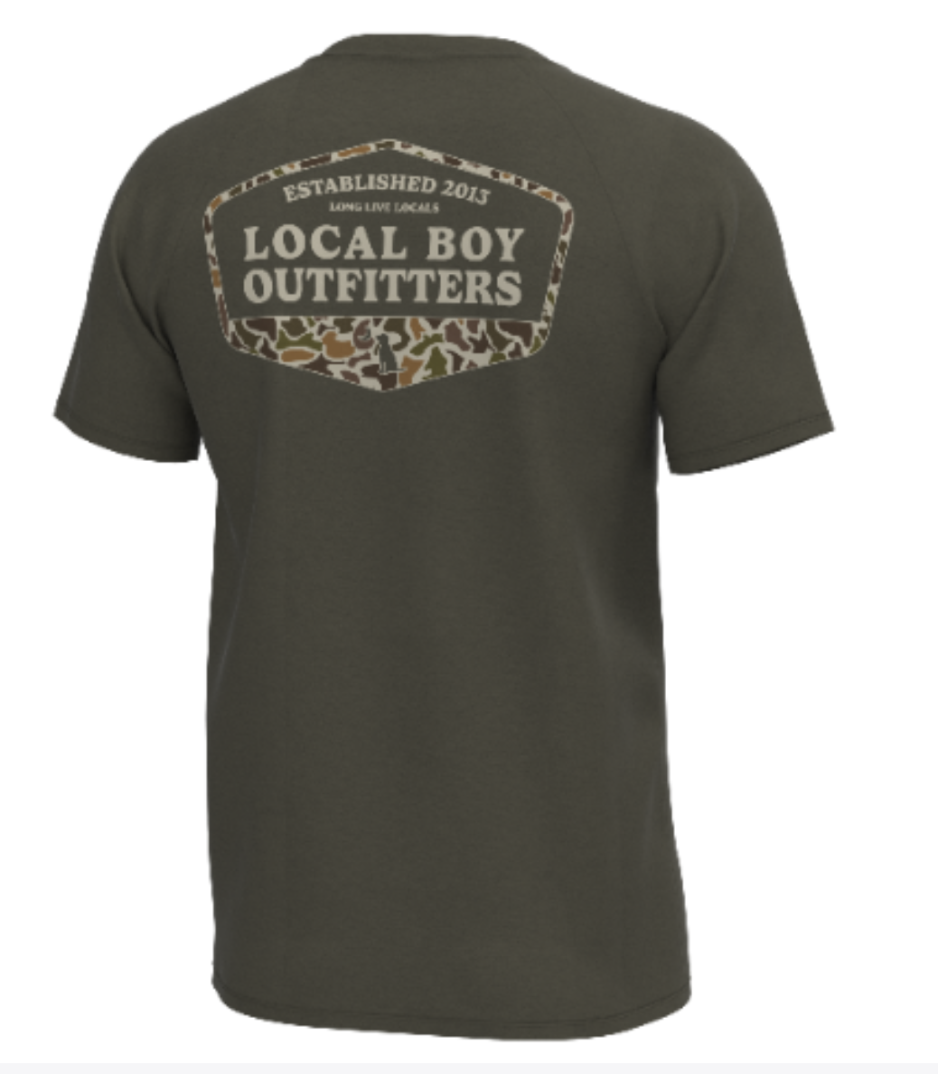 Youth Graphic Short Sleeve Heather Blend Crew - Vintage Established Badge