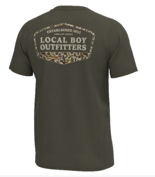 Youth Graphic Short Sleeve Heather Blend Crew - Vintage Established Badge