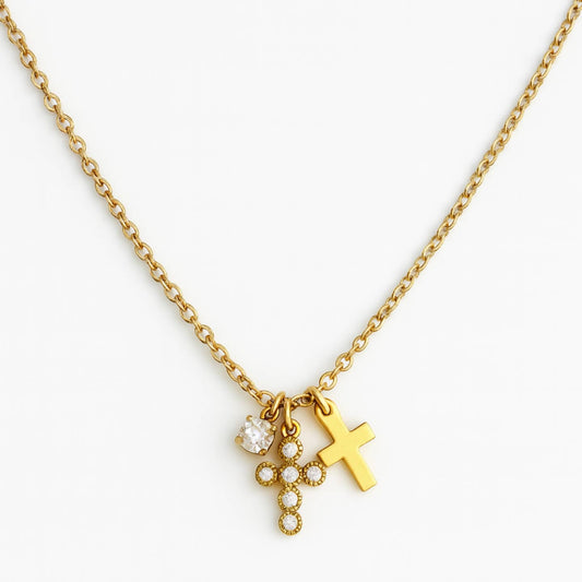 Forever Duo Cross Necklace
