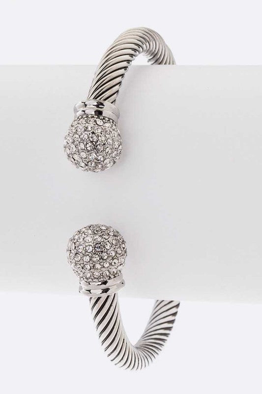 Crystal Ball Tip Bangle