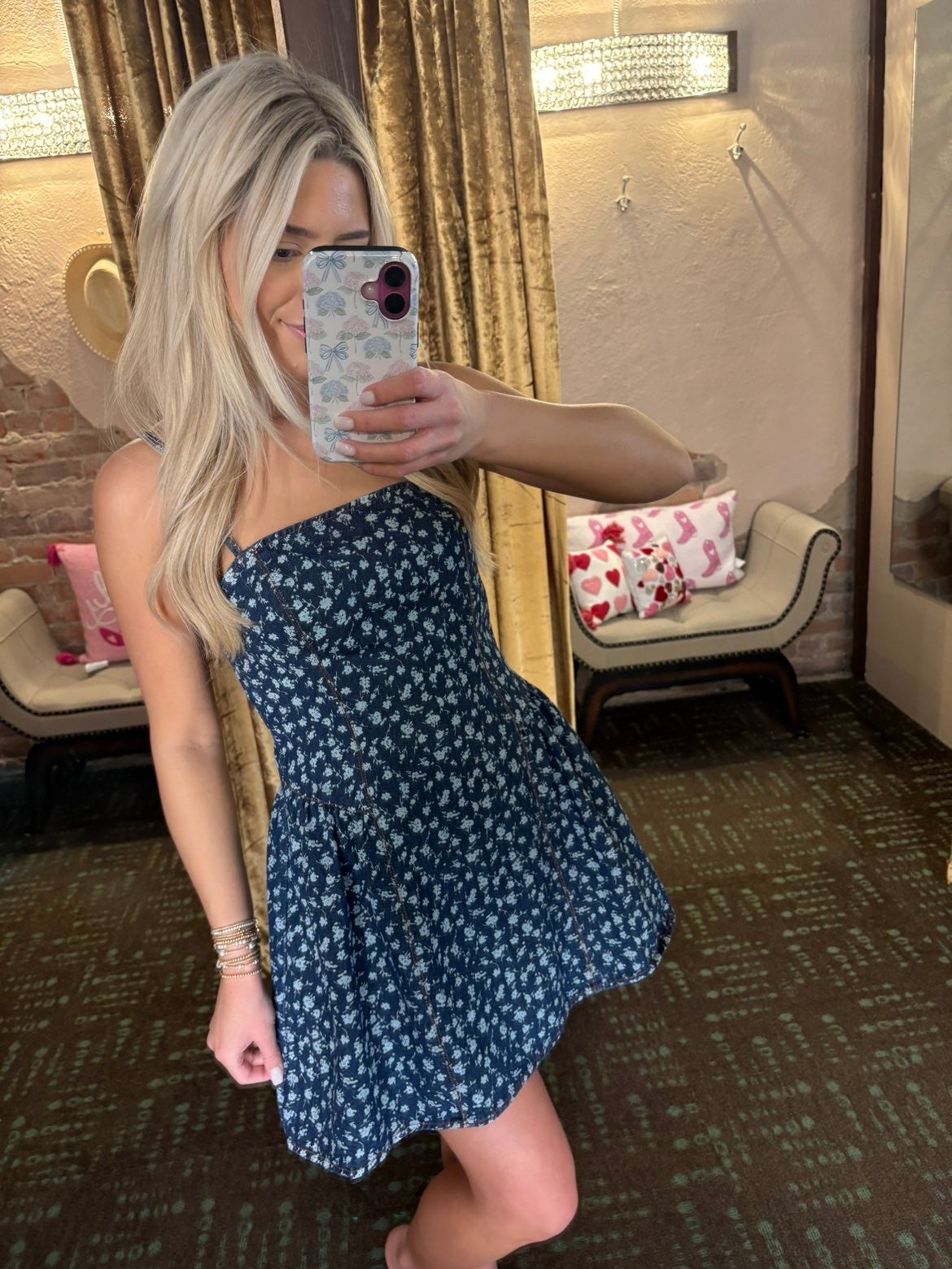 Spring Cowgirl Denim MIni Dress