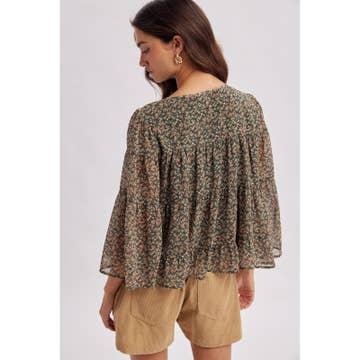 Fall Floral Blouse