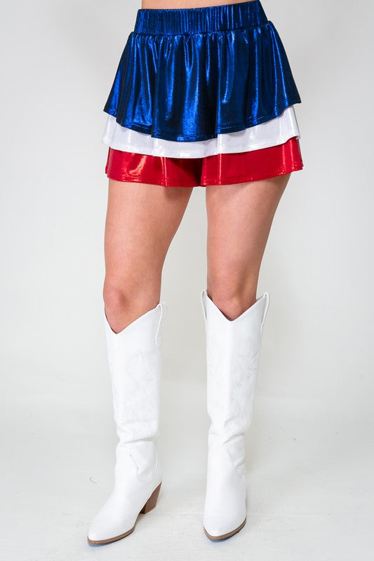 Red,White,And Blue Skort