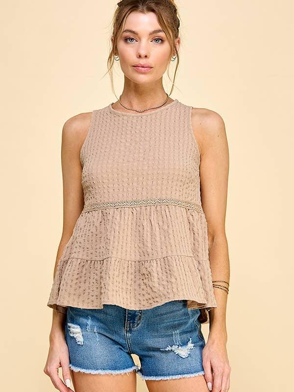 Babydoll Tier Bubble Woven Top