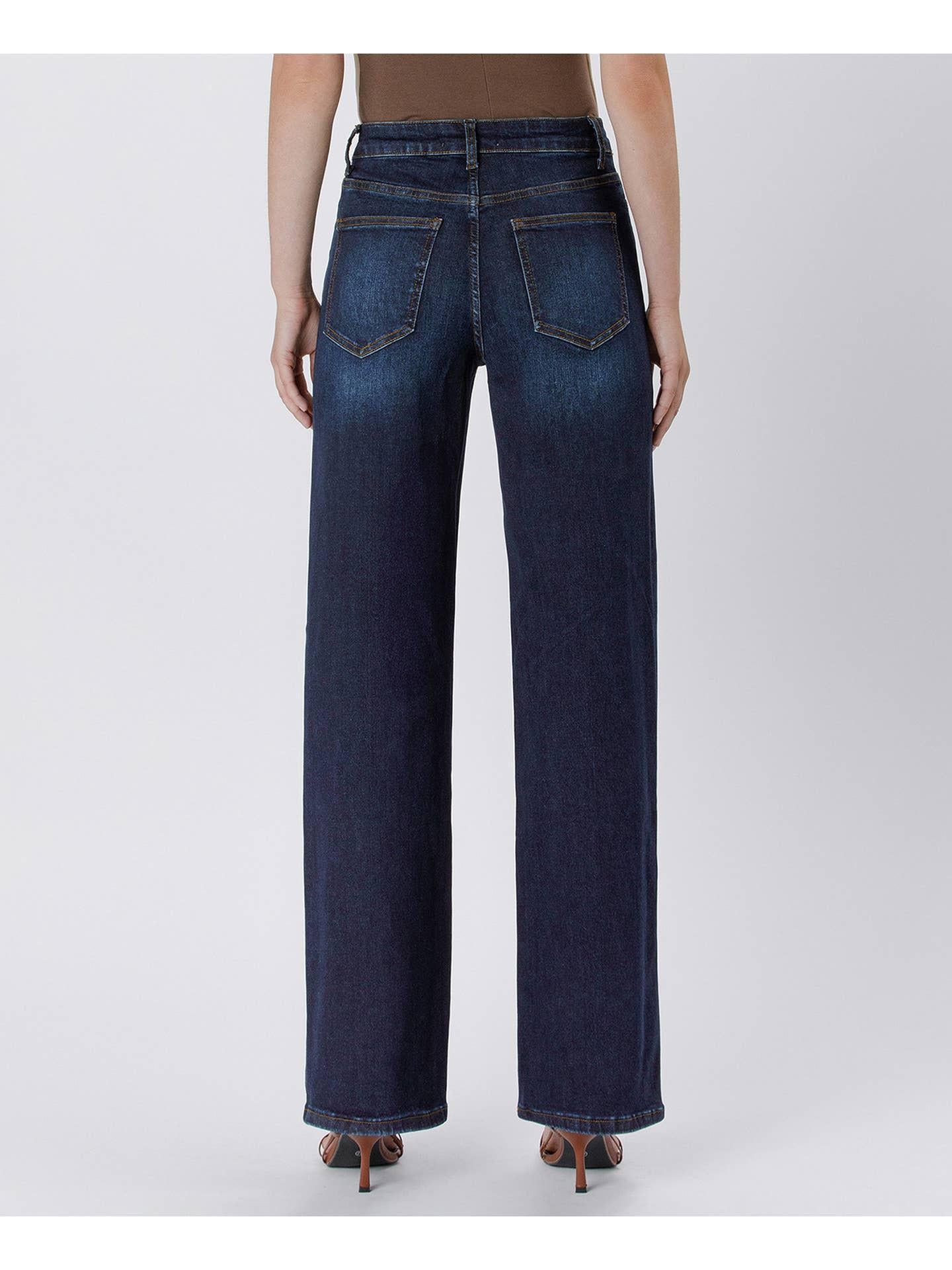 90's Vintage Super High Rise Dark Wash Loose Jeans