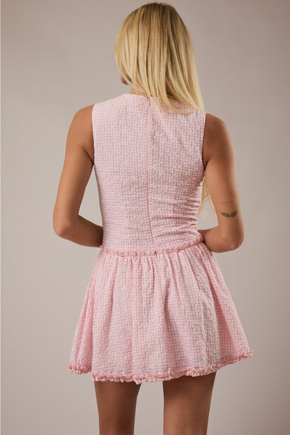 PInk Gingham Mini Dress