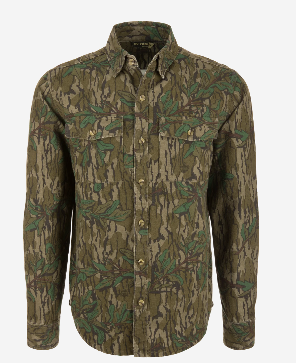 Mens Throwback 80 Field Shirt Buttom Down Greenleaf