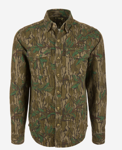 Mens Throwback 80 Field Shirt Buttom Down Greenleaf