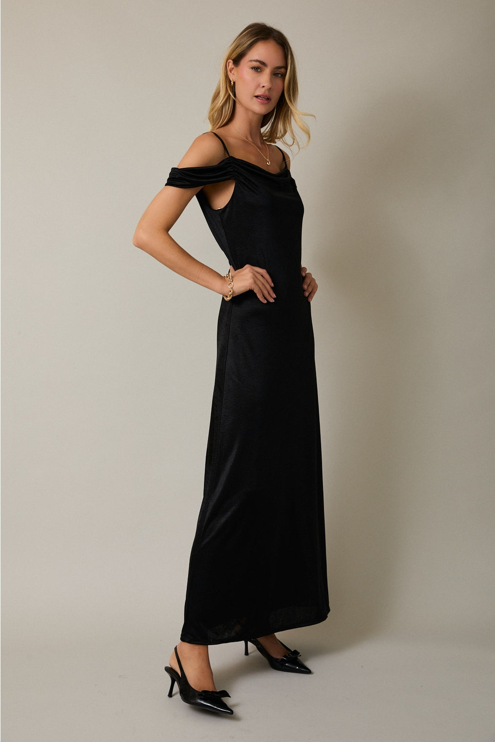 Morgan Cowl Neck Maxi Dress
