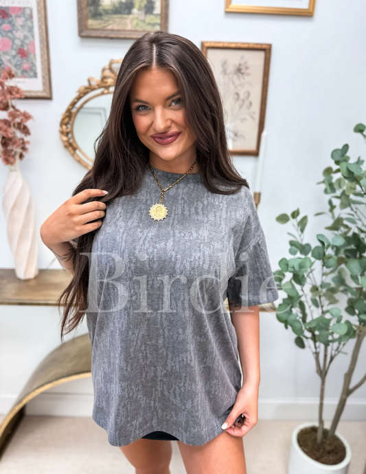 Birdie Oversized Tee in Blackout Birch Camo