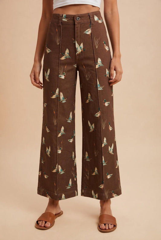 Mallard Wide Leg Jeans - Mocha