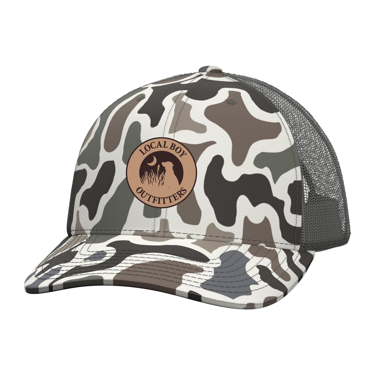 Youth Leather Patch Trucker Hat Localfladge