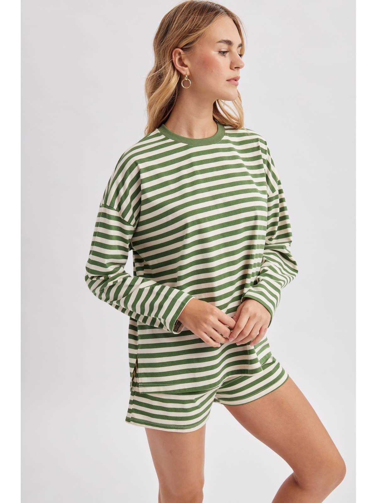 Explorer Striped Shorts Set